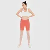 Kvinnor hög midja lång yogashorts energisömlösa yogakort skjuter upp höft gym byxor fitness sport leggings träning