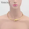 VAROLE Simple Exaggerated Necklace For Women Choker Gold Color Maxi Collar Statement Jewelry Fashion Accessories