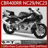 Carrozzeria per HONDA NC23 CBR400RR CBR400 RR 88-99 Corpo 66No.142 Argento nero NC29 CBR 400 RR CC 1994 1995 1996 1997 1998 1999 400CC CBR 400RR 94 95 96 97 98 99 Kit carenatura OEM