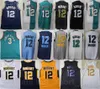 JA Morant Jersey 12 Murray State Racers College Basketball Shareef Abdur Ra​​him 3 Michael Mike Bibby 10 Reeves 50 Old Vancouver Green White Navy Blue Black Yellow