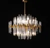 E14 LED Postmodern Crystal Copper Gold Pendant Lights.Pendant light Suspension Luminaire Lampen For Dinning Room