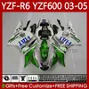 YAMAHA YZF R6 600CC YZF600 YZF-R6 2003-2005 YZF-R6 2003-2005 YZF R 6 600 CC 2003 2004 2005 VÜCUT YZF-600 YZFR6 03 04 05 MOTORCİKLET PERSYING