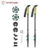 195g/pc carbon fiber external quick lock Trekking pole hiking Collapsible stick nordic walking Shooting Crutch Senderismo 220104