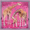 스카프 130cm*130cm 실크 유로 브랜드 스타일 패션 파리 동물 기린 프린트 스퀘어 스카프 Femal Les Girafes Shawls1
