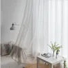 깎아 지른 커튼 수 놓은 흰색 창 스크린 커튼 천을 거실 침실 폴리 에스터 코튼 트리커먼트 사용자 정의