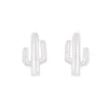 Boucles d'oreilles mignons creux de cactus creux cactus pour femmes