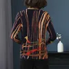 Yisu Mulheres Sweater Moda Primavera Outono Morno Pullovers Stripe Stripe Impresso Blusas Feminino Blunetches Feminino 201030