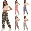 Damer casual höga midja hip hop byxor byxor mode kvinnor last camo militär armé kamp Camouflage långa byxor heta capris