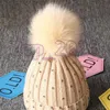 Childrens di alta qualità inverno con berretto da maglieria per maglieria per maglieria in lana grande tappo per neonati cappelli per bambini di alta qualità