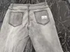 Mäns jeans 2021 Slim-fit rippade byxor målade patch tiggar mode blå svart jumbo storlek s-4xl289p