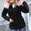 Moda europea Inverno Velluto a coste Cappotto di base femminile Grande pelliccia Giacca invernale da donna con cappuccio Capispalla caldo Velluto Giù Parka 201126