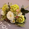 10の牡丹の人工的な装飾的な花のホームテーブルの装飾シルク8頭の結婚式の写真スタジオの小道具の花の配置
