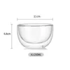 Multifunction Household Double Wall Heat Resistant Bowl Household Transparent Fruit Salad Bowl Glass Tableware Business Gift 201214