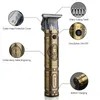 Ny Buddha Head Electric Hair Clippers Rechargeable Retro Olja Head Hair Trimmer Julklapp till Man 0mm Comb USB Laddare