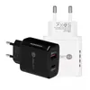 Nieuwe aankomsten EU US QC3.0 20W Type C Wall Charger Draagbare mobiele telefoon Snelle oplader voor iPhone 13 12 11 Pro MAX PD01 met doos