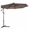 Giantex 10 'Suspensão Guarda-chuva Pátio Sun Shade Offset mercado ao ar livre W / T Base transversal Mobiliário ao ar livre Op2808 Q1130