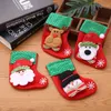 Mini Noël Chaussettes Suspendues Mignon Bonbons Cadeau sac bonhomme de neige père noël cerf ours Bas de Noël pour Arbre de Noël Décor Pendentif HOT