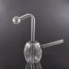 Taille de la main Dab Rigs Mini brûleur à mazout Barboteur Conduites d'eau en verre Bécher de voyage Bongs avec trou de carburateur Tuyau de brûleur à mazout détachable Downstem moins cher