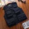 Fishing Vests Quick Dry Breathable Multi Pockets Mesh Vest Sleeveless Jackets Unloading Photography Hiking Vest Fish Vest S-7XL 201114