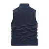 Fleece Vest Men Waistcoat utomhusfiskefotografering Waistcoat män plus storlek M-5XL Gilet Homme Autumn Sleeveless Jacket 201126