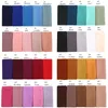 10pcs/lot Women Chiffon Scarf Plain Bubble Chiffon Hijab Shawls Wraps Head Scarf Femme Headband Muslim Hijabs Scarves Bandanas