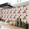 10st 3D Selfadhesive Mosaic Tile Sticker Kitchen Badrum Väggklistermärken Dekor9645977
