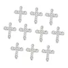 10 Pcs Classic Full Glitter Rhinestones Cross 3d Nail Charms 10pcs/pack Alloy Nail Art Decorations Nails Tools