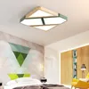 Lampki sufitowe Nordic Style Lampa Salon LED prostokątna sypialnia domowa Prosta nowoczesna sala