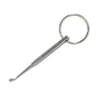 2022 Nytt vax Rökning Carving Tool Rostfritt stål Multifunktionell Titan Nail Keychain Dabber Dab Spoon Glass Bong Accessoires