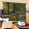 Curtain & Drapes Green Landscape Curtains Customized Size Luxury Blackout 3D Window For Living Room Cortinas1