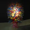 Moroccan Pendant Lamp Colorful Elegant Hand Blown Glass Chandelier Light LED Energy Saving House Decoration Living Room 32 by 52 Inches
