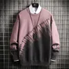 Männer Pullover High Street Fashion Herbst Winter Pullover Gestrickte Pullover Männer Kleidung Oansatz Langarm Hemd Casual Tops 201126