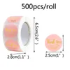 500 pcsroll 25cm Teşekkür Eden Çıkartmalar Mühür Etiketleri Hediye Ambalaj Çıkartmaları Düğün Partisi Teklif Kırtasiye Sticker15259802