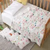 HereNice Newborn Soft Animal Print Blanket Baby Cotton Bath Towel Blankets Kid Muslin Swaddle Wrap Girl Boy Cute Gauze LJ201014
