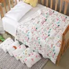 HereNice Newborn Soft Animal Print Coperta Baby Cotton Telo da bagno Coperte Kid Muslin Swaddle Wrap Girl Boy Cute Garza LJ201014