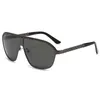 2022 Дизайнерские солнцезащитные очки для женщин и мужчин, дизайн хорошего качества, модные металлические негабаритные солнцезащитные очки с плоской вершиной, винтажные женские мужские UV400 with245S