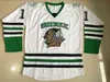 MThr # 11 Zach Parise Dakota Hockey Jersey Hommes 100% Brodé Cousu Fighting Sioux DAKOTA College Hockey Jerseys Noir Blanc Vert