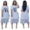 Mesh Tassel Dress Fashionl Letters Casual Fashion Dress Nouvelle Arrivée Sans Ceinture