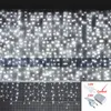 3x 300LEDS LEDカーテンストリングライトクリスマスガーランドパーティーパティオ窓飾りフェアリーライトクリスマスウェディングEU 220V Y2010202020