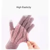 Tout nouveau femmes hiver garder au chaud écran tactile épaissir Plus cachemire gants tricotés élasticité douce élégant mode féminine Cycl210K