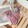 Projektant mody Winter Warm Gloves Women Klasyczny projektant marki kaszmirowy Rękawica Kobieta grube rękawiczki Dring Rękawiczki Guantes12856920
