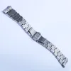 Band de montre de 24 mm pour bracelet Panerai Luminor Heavy 316L en acier inoxydable Band de remplacement de remplacement Silver Double Push Clasp 8302700