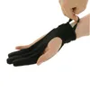 Bågskytte 3 Finger Protect Glove Shooting Cow Leather Guard Tab Gear Bow Jakt Q0114