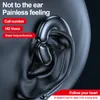Business Earhook Earphones Bluetooth 5.2 Sports Headsets Wireless Earbuds Sigle Bone Conduction Headphone Stereo Long Battery Life
