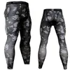 Calças térmicas Leggings Compressão de compressão MMA Táticas Long Johns Underwear Cor Sólida Secagem de Secagem Terno Homens Sportswear