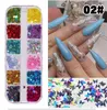 NAS007 1 Box Maple Leaves Nail Art Sequins Holographic Glitter Flakes Paillette Chameleon Nails Butterfly Stickers Autumn Design Decals