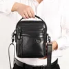 PI Uncle Men's Brand Leather Messenger Bag Casual Shoulder Bag Multifunktionell handväska Business Small Backpack280G