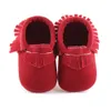 Tassels 14-Color بو الجلود أحذية أطفال أحذية الوليد الرضع لينة سرير أحذية رياضية أول ووكر