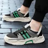 net New-Arrival Casual all-match men's old shoes breathable green brown yellow sports no-brand sneakers trainers outdoor jogging walking