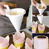 Crema Icing Chocolates Separador de líquidos White Hand Held Kitchen Práctico Gadget Funnel Cake Baking Tool Alta calidad 1 8jb J2